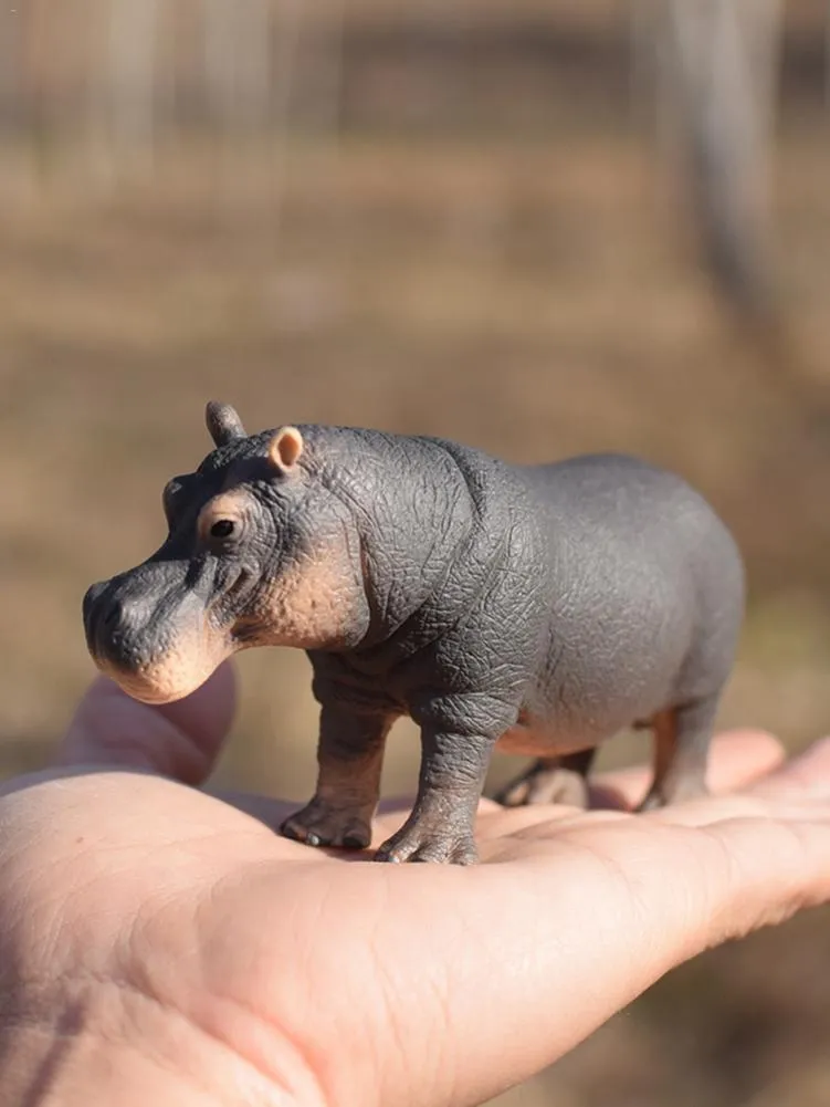 5 inch Simulation Hippopotamus Wild Life Model Figures Figurines Toy Figures Zoo River Animal 14814 Home Decor Gift For Kids