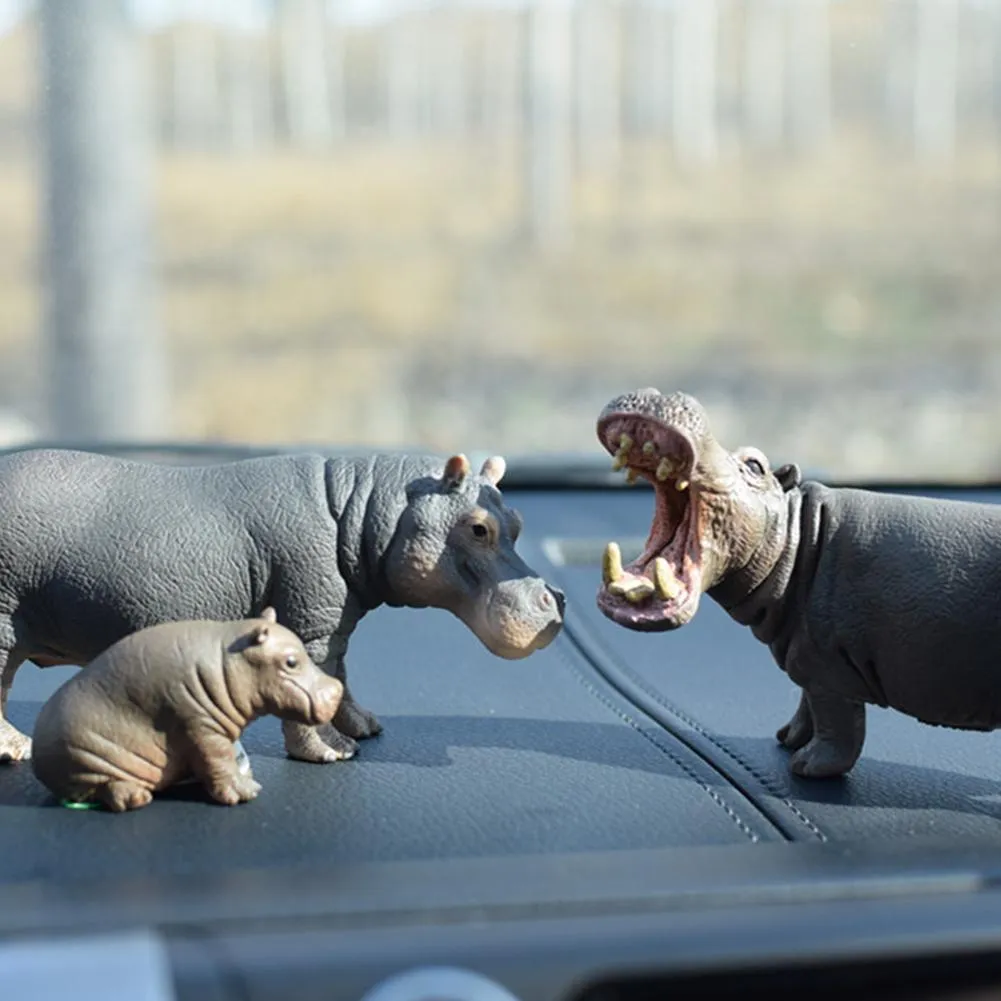 5 inch Simulation Hippopotamus Wild Life Model Figures Figurines Toy Figures Zoo River Animal 14814 Home Decor Gift For Kids