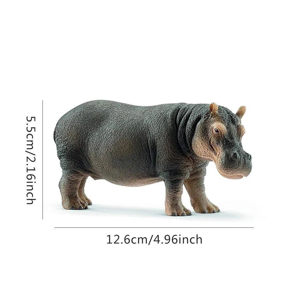 5 inch Simulation Hippopotamus Wild Life Model Figures Figurines Toy Figures Zoo River Animal 14814 Home Decor Gift For Kids