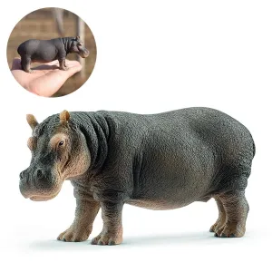 5 inch Simulation Hippopotamus Wild Life Model Figures Figurines Toy Figures Zoo River Animal 14814 Home Decor Gift For Kids