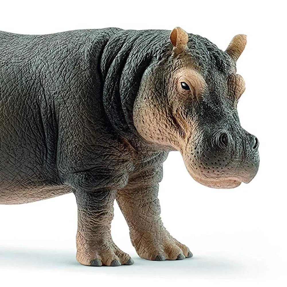 5 inch Simulation Hippopotamus Wild Life Model Figures Figurines Toy Figures Zoo River Animal 14814 Home Decor Gift For Kids