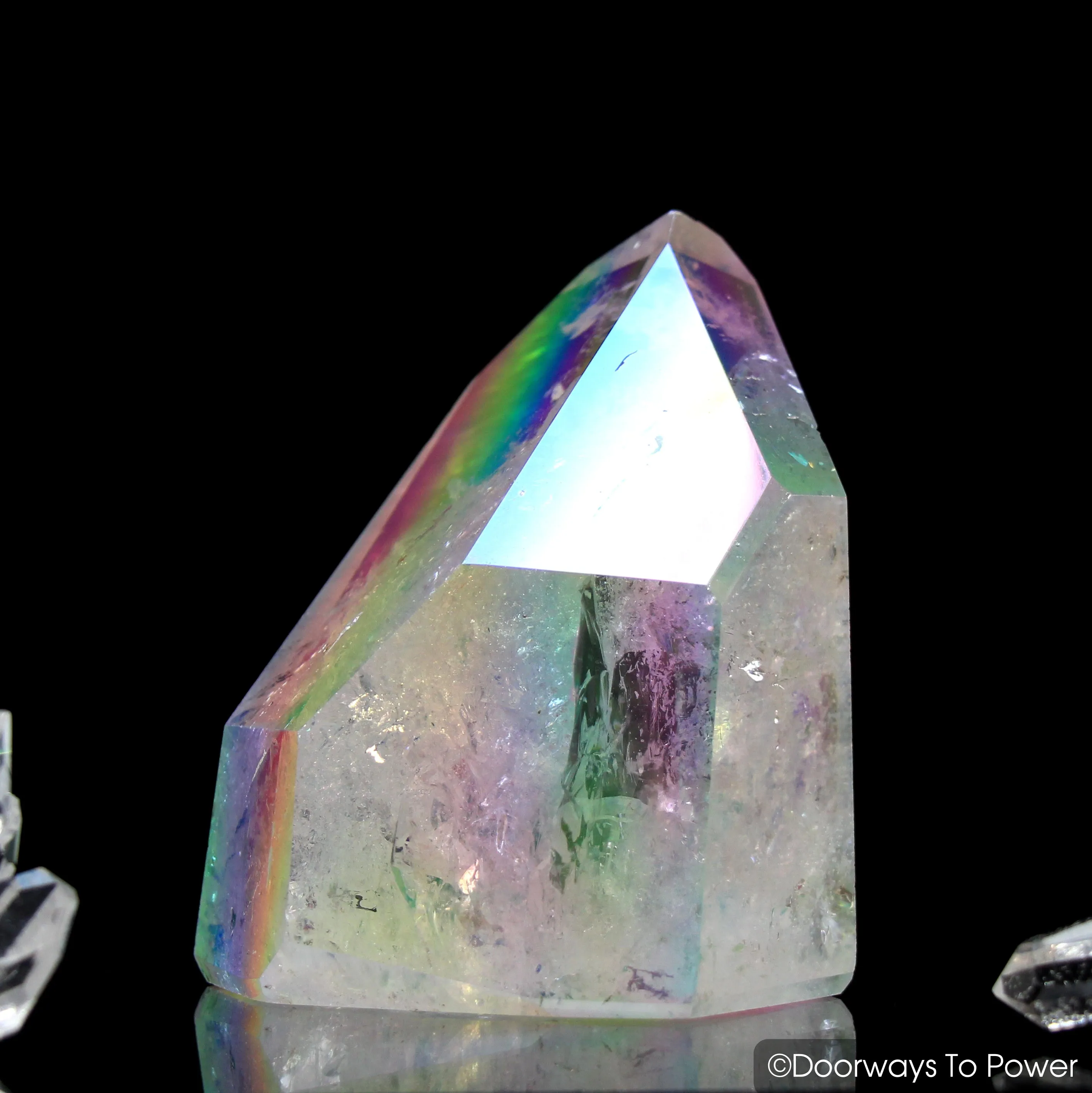 Angel Aura Lemurian Quartz Channeling Crystal Point (Polished)