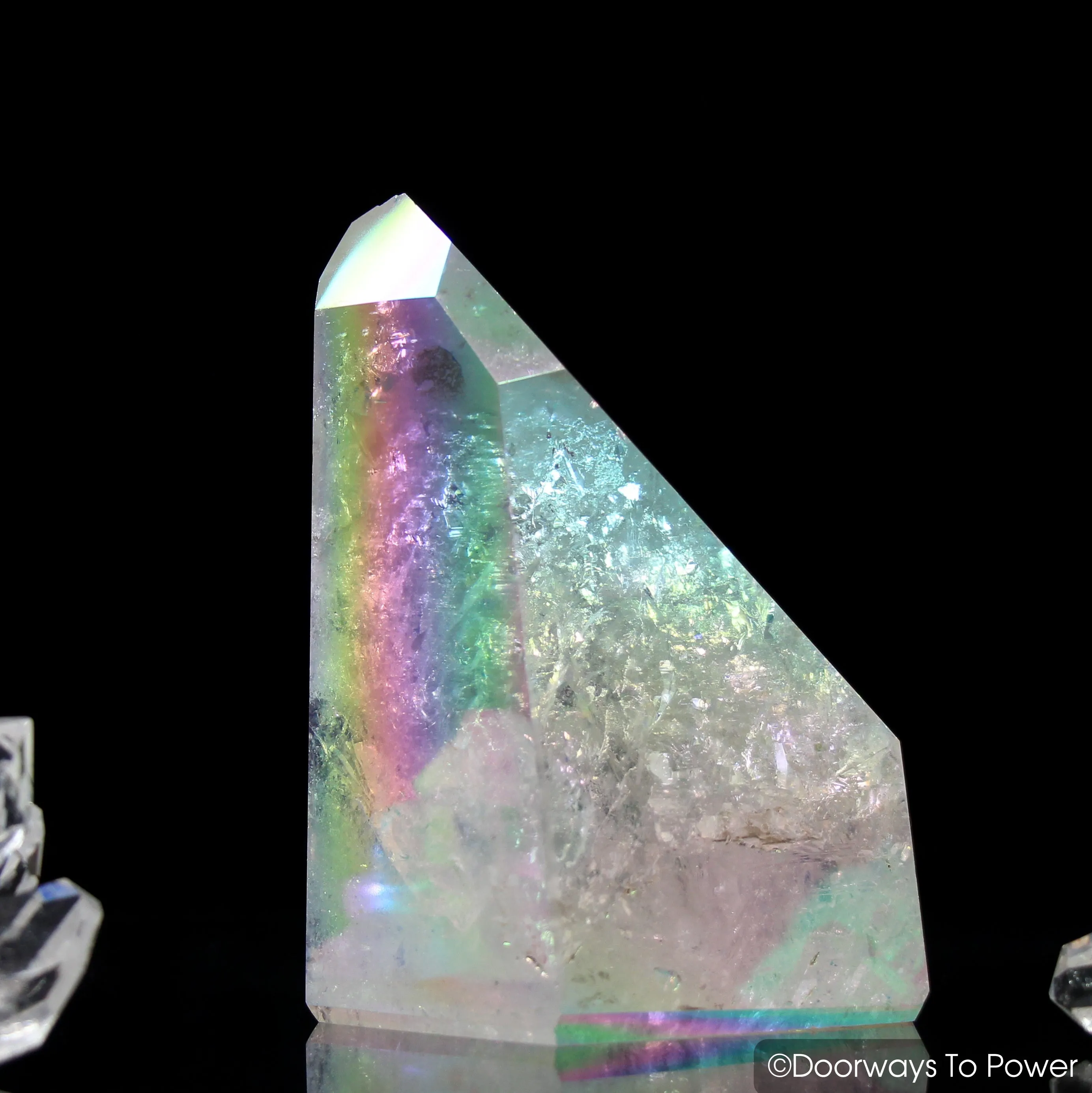Angel Aura Lemurian Quartz Channeling Crystal Point (Polished)