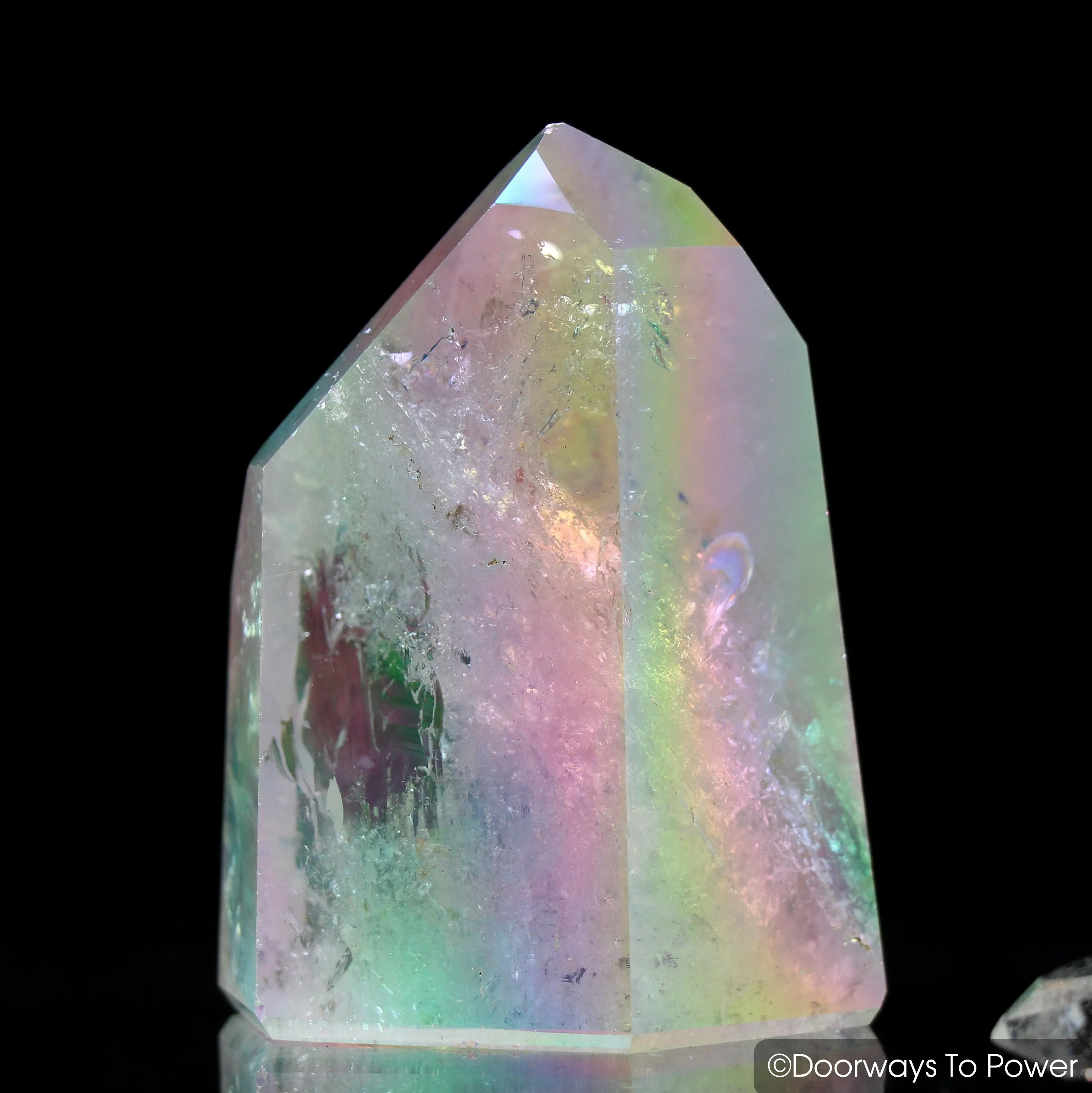 Angel Aura Lemurian Quartz Channeling Crystal Point (Polished)