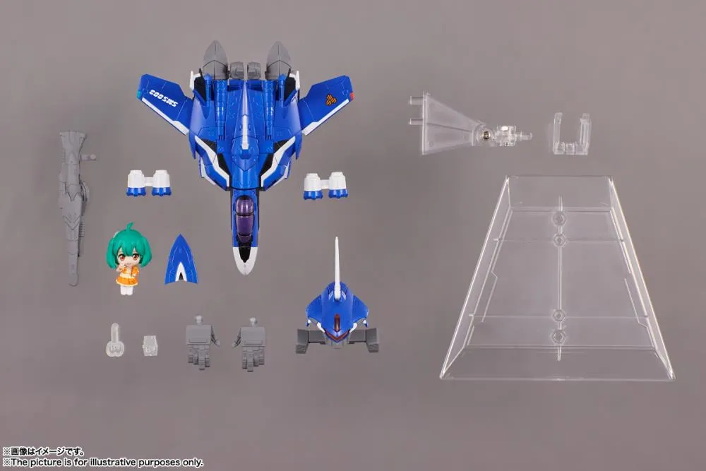 Bandai Tiny Session Macross Frontier VF-25G Messiah Valkryie (Michael Use) and Ranka Lee Action Figure Set