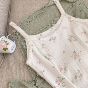 [Basic] Fairy Dance Floral Vest Top