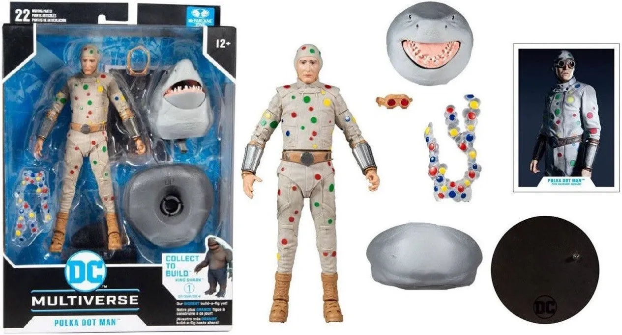 DC Multiverse Suicide Squad Movie King Shark Build a Figure Wave Set of 4 Figures