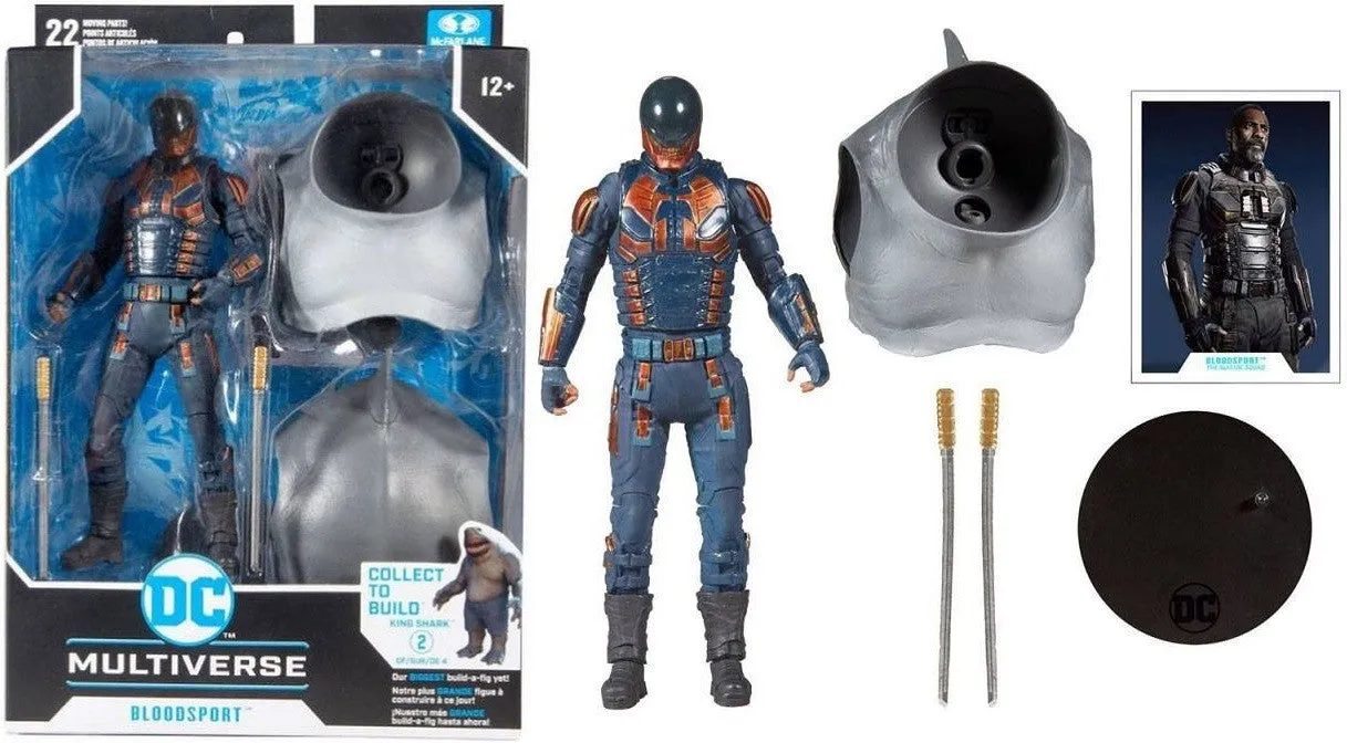DC Multiverse Suicide Squad Movie King Shark Build a Figure Wave Set of 4 Figures
