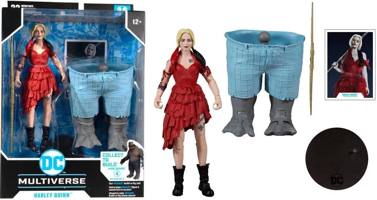 DC Multiverse Suicide Squad Movie King Shark Build a Figure Wave Set of 4 Figures