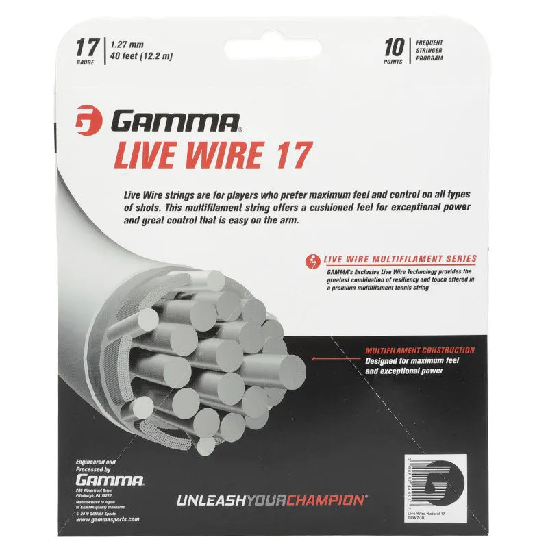 Gamma Live Wire 17 Tennis String Natural