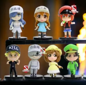 Hataraka Saibou - Cells At Work | Set Of 7 Anime Action Figures | 10 Cm |