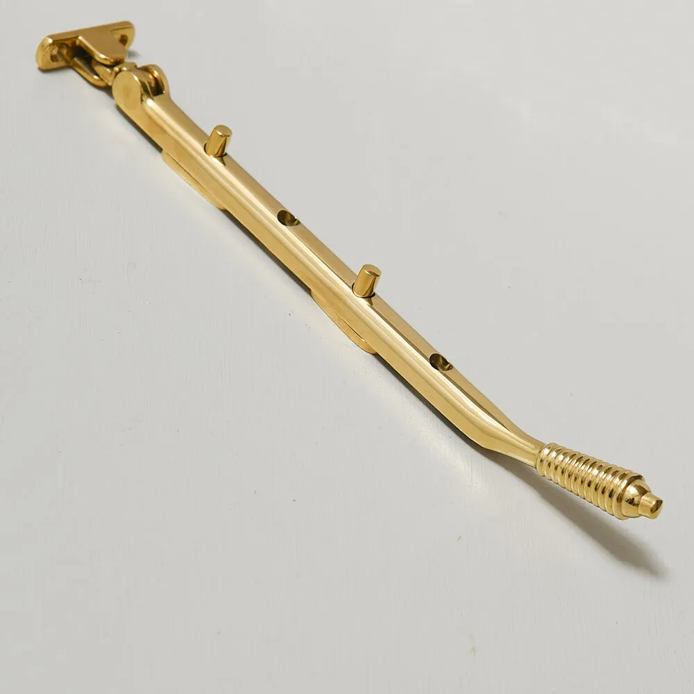 Polished Brass Beehive Casement Stay